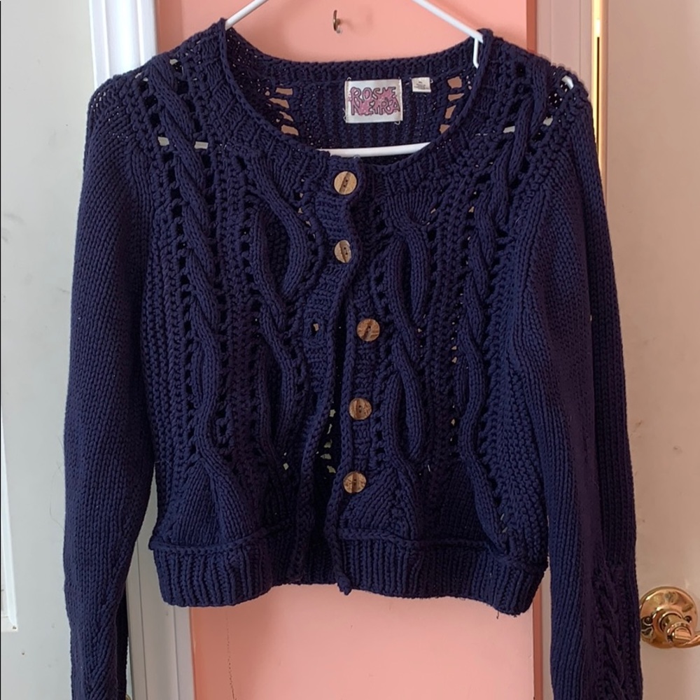 Blue knit sweater